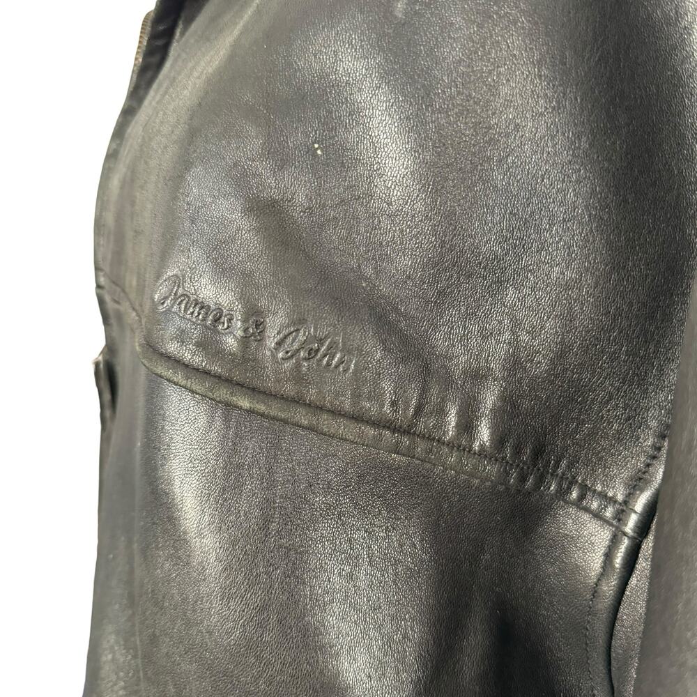 James & John Extasy Leather Jacket Classic Edgy Motorcycle Going Out Coat Big 2X - Picture 4 of 16
